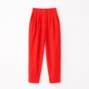 Orange high waist summer pants